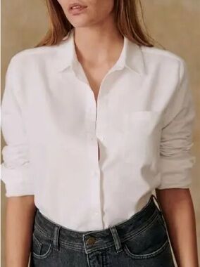 Sézane white tomboy button down (8)